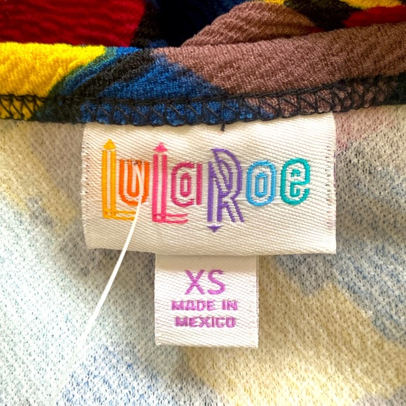 LuLaRoe 💛“NICOLE”💙 FIT-AND-FLIRT MIDI DRESS SIZE EXTRA SMALL 🌟NWT🌟 - Picture 8 of 13